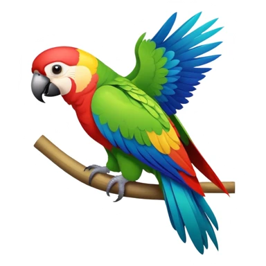colorful tropical parrot sticker