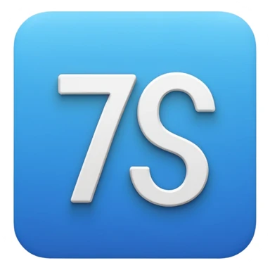 a small logo with the a cool font and blue background of the word 76s sticker