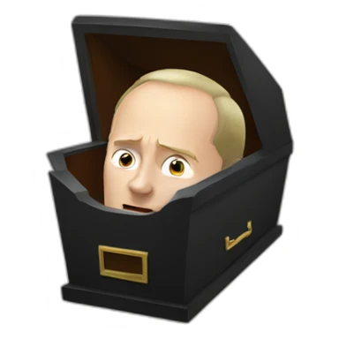 putin in a coffin sticker