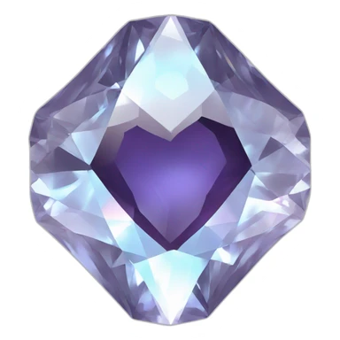 living diamond showing heart sticker