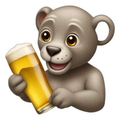 Singe qui boit une bières sticker