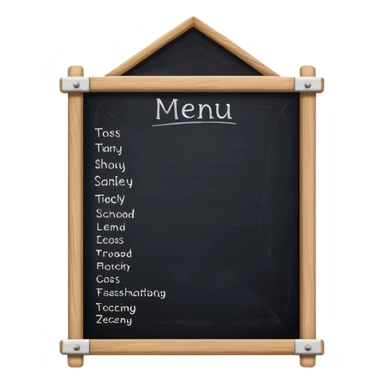 Menu board sticker