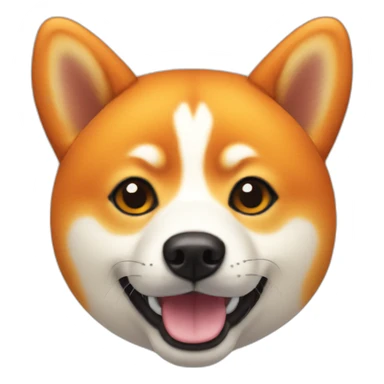 orange shiba inu sticker