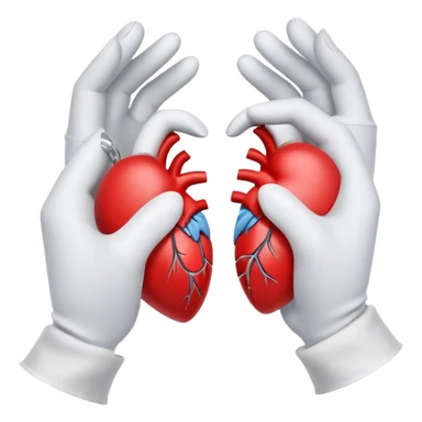 White gloves pulling two halves of broken heart sticker