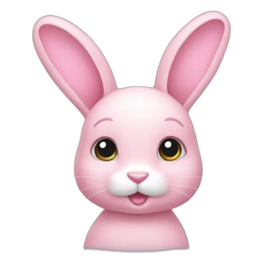 Pastel pink bunny sticker
