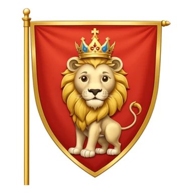 Medieval Banner flag with a lion sticker