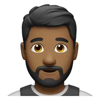 Adult man with black short hair and stubby beard  sticker
