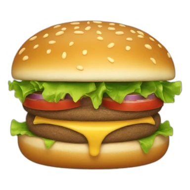 Un hamburger qui rigole sticker
