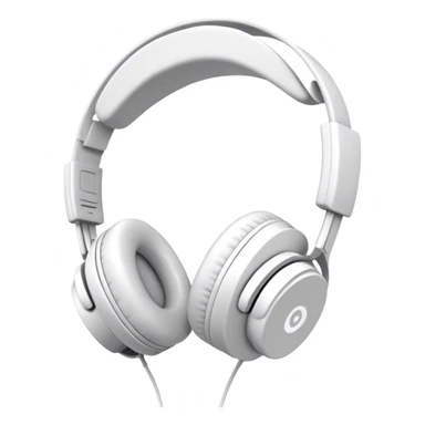 White aesthetic headphones sticker