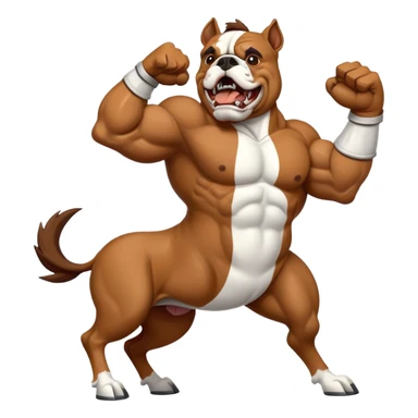 Bronco horse bashing bulldog  sticker