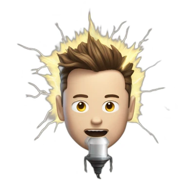 elon musk electrocuted by a tesla sticker