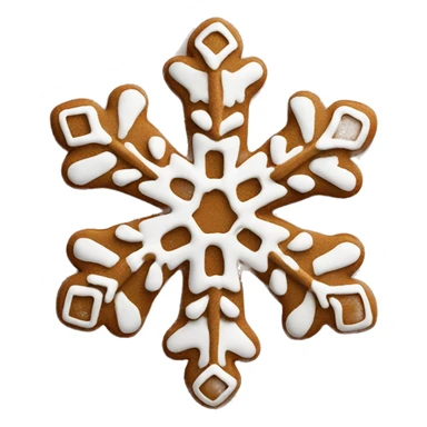 Gingerbread snowflake sticker