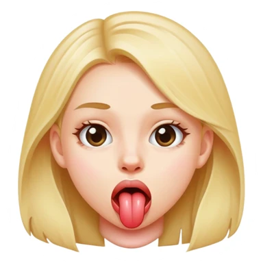 teen girl sticking out her tongue sticker