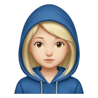 Girl wearing a hoodie  sticker