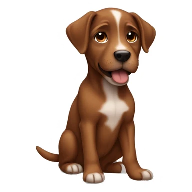 brown skin puppy boy  sticker