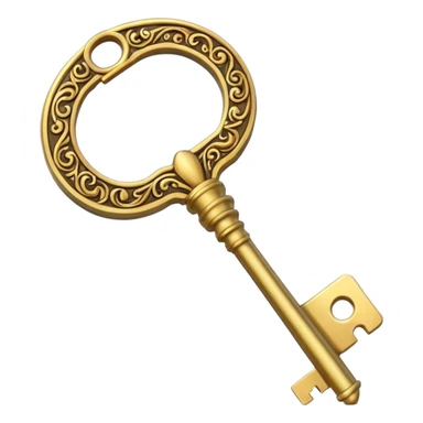 gold basic key sticker