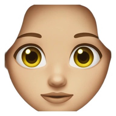 girl brown hair and green eyes with freckles sticker