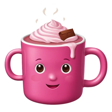 Cioccolata calda rosa sticker