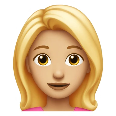 Blonde woman, with a orange and pink dress sticker