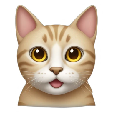 cat saying be quiet sticker