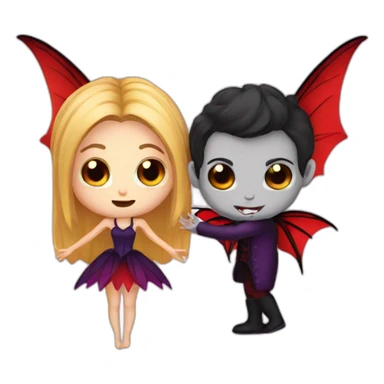 Fairy in love with a vampire sticker