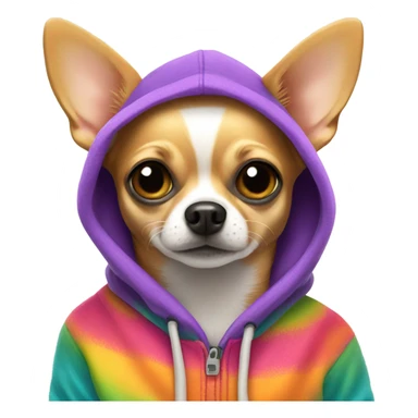Chihuahua wearing a hoodie sticker