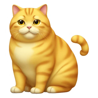 Yellow fat cat sticker