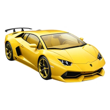 yellow lamborghini car sticker