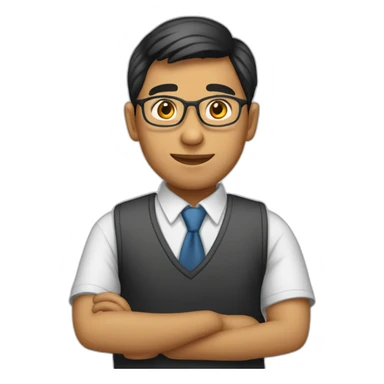 peruvian male school tutor sticker