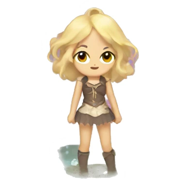 Magical girl in quicksand sticker