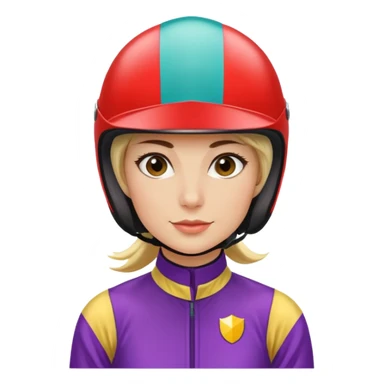  horse jockey woman face sticker