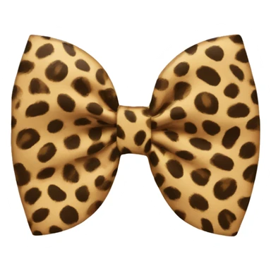 cheetah print bow sticker