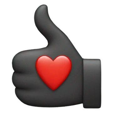 Heart with thumb up sticker