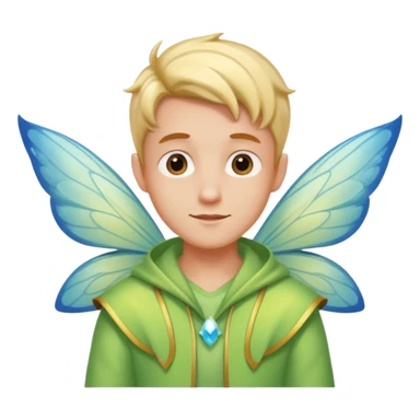cartoon man character fairy sticker