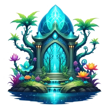 divine complex colorful bright vibrant aesthetic-scenic-Fakémon-creature sticker