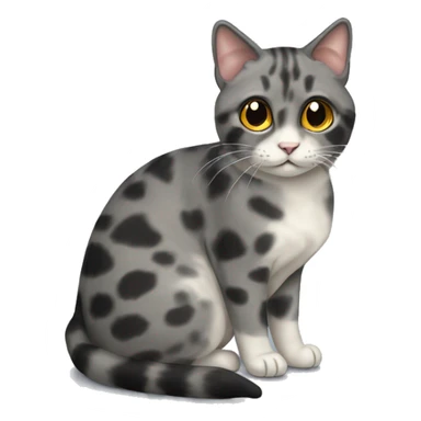 Grey tortoiseshell cat sticker