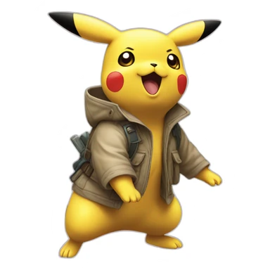 Pikachu qui fais l'attaque éclair sticker