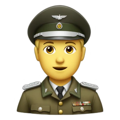 german fascist second world war with military uniform sticker