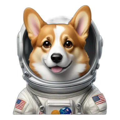 Corgi-astronaut-woof sticker