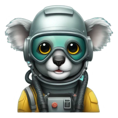 koala deep-sea diver sticker