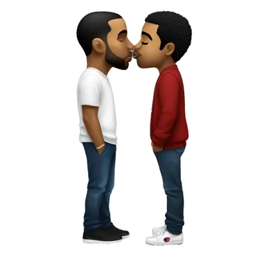 drake kissing p diddy sticker