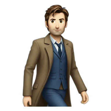 David-Tennant-walking-out-of-the-TARDIS sticker
