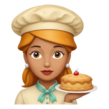 Create a Fusion of Butterscotch éclair and female woman are combine into new object sticker