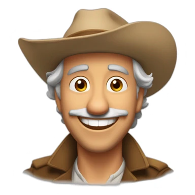 Maestro moreno estilo pixar disney sonriendo y guiñando un ojo sticker