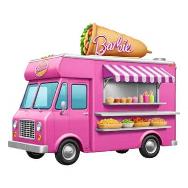 Barbie’s 1973 expanding house dream food truck  sticker