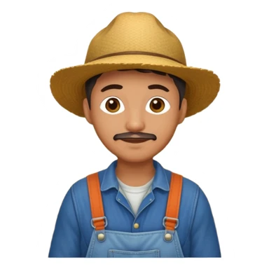 High resolution of  full body farmer sticker