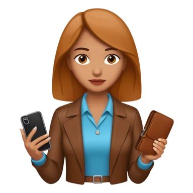 Mujer con cel y cartera  sticker