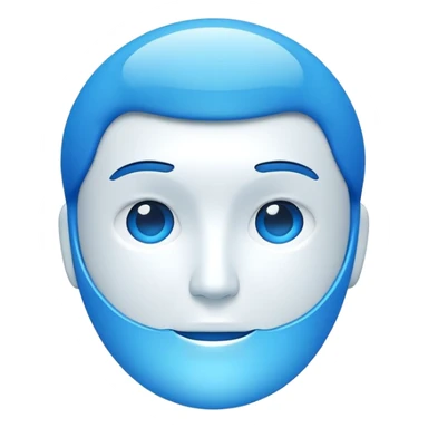 blue user icon 3D sticker