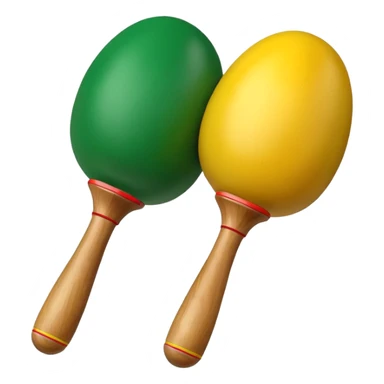 maracas amarillas y verdes sticker