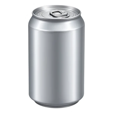 a plain no logo soda can in silver color sticker